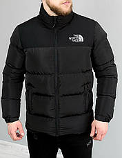 Чоловіча куртка The North Face чорна єврозима, брендова тепла куртка Зе Норт Фейс зимова люкс якість, фото 4
