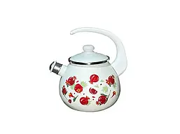 Чайник idilia 2711/2 емаль зі свистком Гранат 2,5л