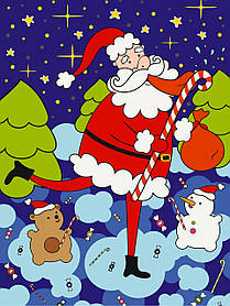 Картина за номерами Для дітей. Санта клаус. Новорічна 30*40 см Art Craft 15024-AC