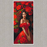 Картина за номерами Дівчина у червоній сукні 40*80 см Art Craft 10145-AC, фото 2