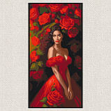 Картина за номерами Дівчина у червоній сукні 40*80 см Art Craft 10145-AC, фото 4