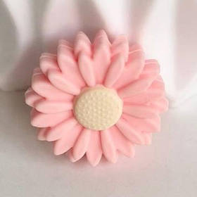 Міні ромашка (кварц) силіконова бусіна
