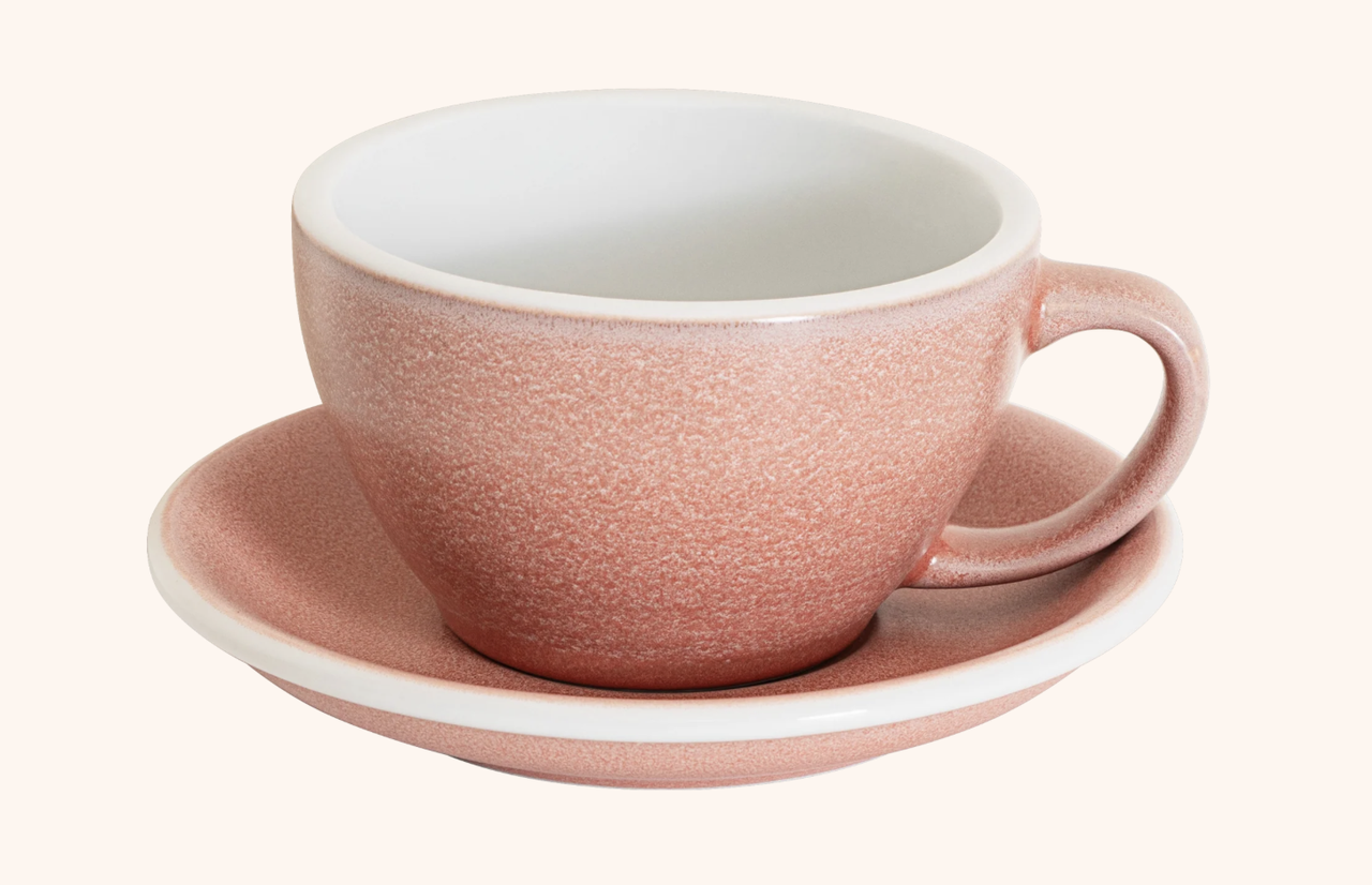 LOVERAMICS EGG Mineral Latte Cup (червоний апельсин) чашка і блюдце Латте 300 мл