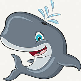 Картина за номерами Для дітей. Щасливий кит 30*30 см Art Craft 15031-AC