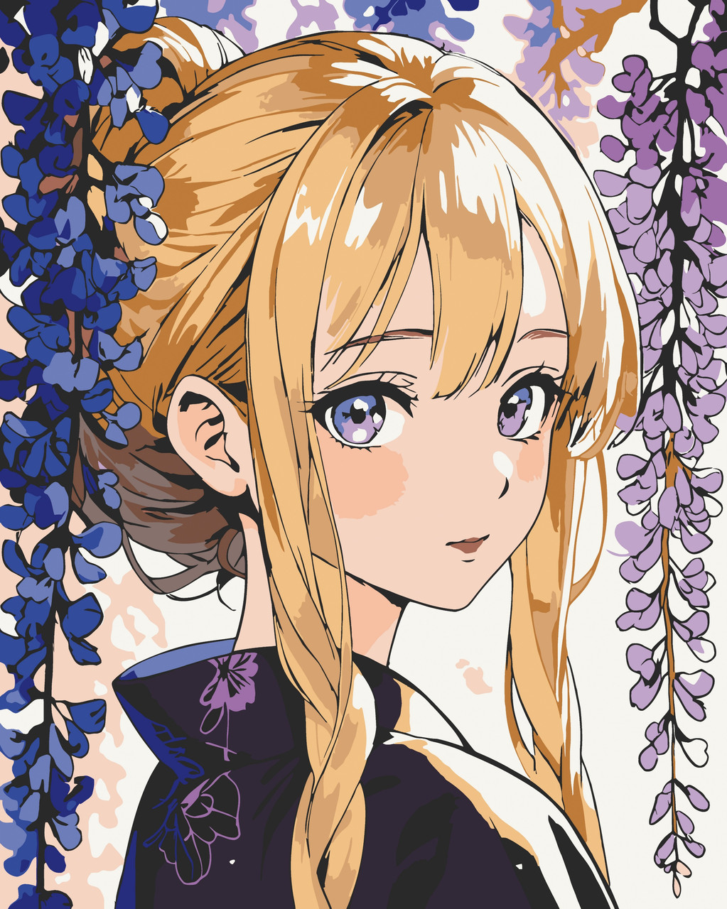 Картина за номерами Аніме. Дівчина зі світлим волоссям 40*50 см Art Craft 16102-AC, фото 1