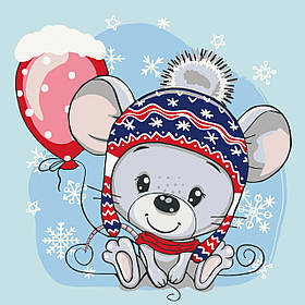 Картина за номерами Для дітей. Мишеня з кулькою 30*30 см Art Craft 15548-AC