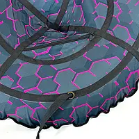 Тюбінг Сота-Рожева New 120 см Надувні санки для катання Тюбінг для дорослих Ватрушка для дітей і дорослих