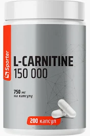 Л-карнітин Sporter L-Carnitine 750 mg 200 caps, фото 1