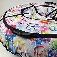 Тюбінг Лапки Оксфорд/ПВХ 100 см Надувні санки для снігу Ватрушка надувна для дітей