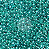 Рис повітряний у глазурі — Металік "Блакитний", мікс Ø 3,4,5,7,10 мм — 1 кг, фото 7