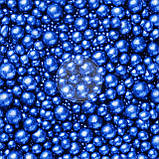 Рис повітряний у глазурі — Металік "Блакитний", мікс Ø 3,4,5,7,10 мм — 1 кг, фото 2