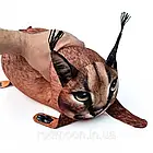 М'яка іграшка Рись Шльопа, 50 см / М'яка подушка антистрес / Плюшева іграшка-подушка рись, фото 6