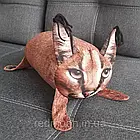 М'яка іграшка Рись Шльопа, 50 см / М'яка подушка антистрес / Плюшева іграшка-подушка рись, фото 8