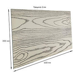 Панель пластикова стінова ПЕТ Фактурне дерево під дошки 300х600х2мм плитка самоклейка