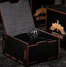 Кільце печатка перстень чоловіче сталеве DRAGON EYE 19 з медичної неіржавної сталі з Чорним каменем, фото 7