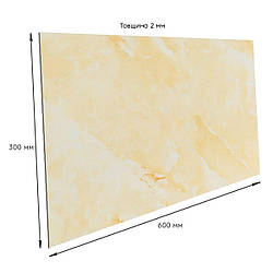 Плитка ПЕТ самоклеюча Пісочний мармур під камінь 300х600х2мм панель стінова пластикова