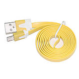 Кабель USB - micro USB 100 см Yellow, фото 2