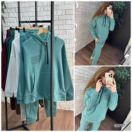 Стильний жіночий костюм на флісі, тканина "Трикотаж" 50, 52, 54, 56 розмір 50, фото 1