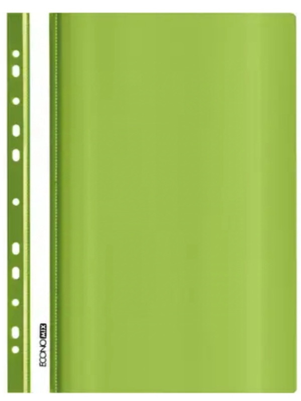 Степлер А-4 "EconoMix" Е31510-13 Салатовий (прозр верх, перфор.) 10шт, фото 1