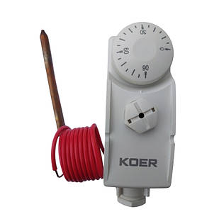 Термостат механічний накладний з виносною гільзою Чехія KR.1352 (0…+90*C)