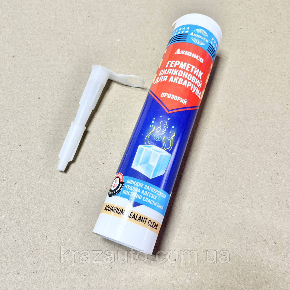 Герметик силіконовий для акваріума прозорий 280 мл (320 г) ОАЕ ASMACO. 2731961, фото 1