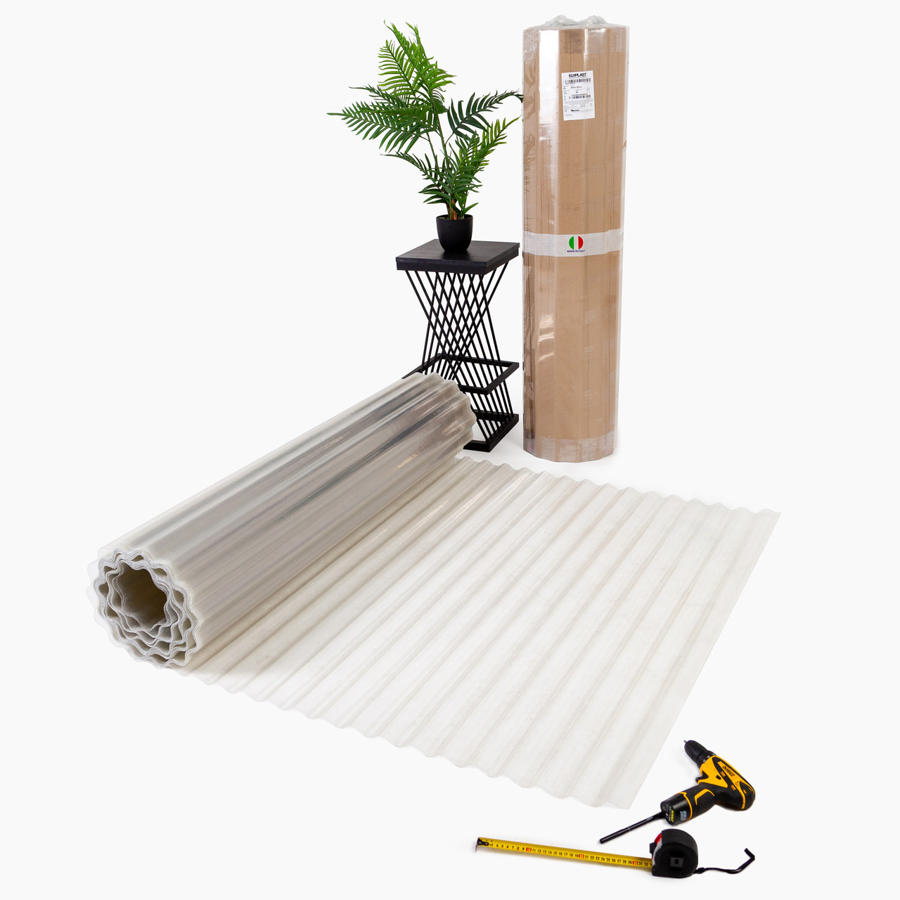 Прозорий шифер ELYPLAST 3м х 5м (15м.кв) пластиковий гофрований нейтральний, фото 1