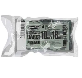 Бандаж перев`язувальний кровоспинний (Індивідуальний Перев'язувальний Пакет БІЛОСНІЖКА) 10х18 см (1.7м/10см)