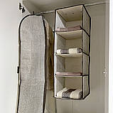 Органайзер підвісний Handy Home, 4 секції, 28x28x80 см (ESH34), фото 2