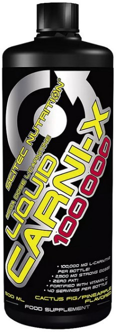 Л-карнітин Scitec Carni-X Liquid 100 000 500 мл Ананас, фото 1