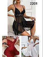 Жіночий пеньюар з трусиками S/M 3 кольори