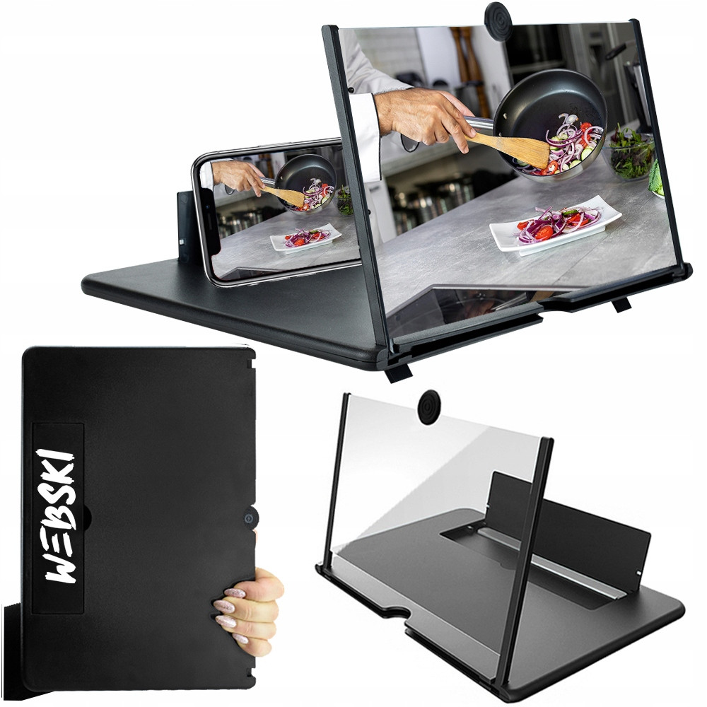 3D Збільшувач екрана для телефона лінза Фрееля, складана підставка Video Amplifier