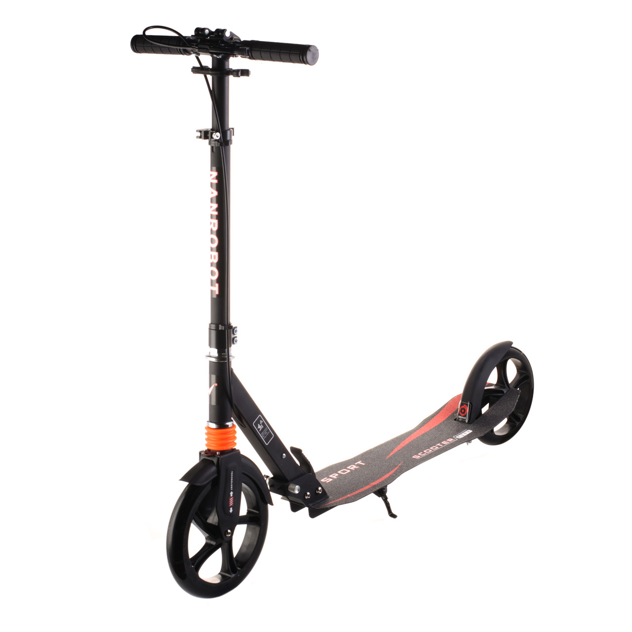 Дитячий самокат Urban Scooter 230 мм PU чорне ручне гальмо 10+