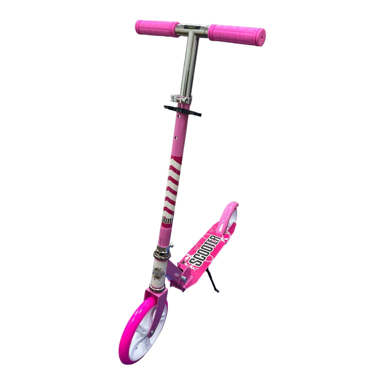 Самокат Scooter 109 рожевий великі колеса для підлітків