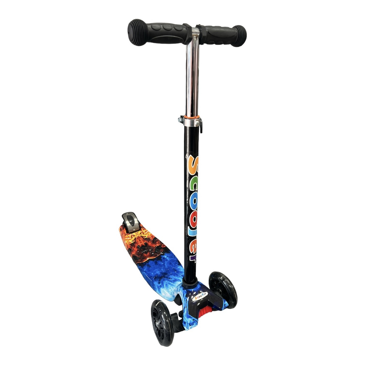 Триколісний самокат Scooter Maxi "Вогонь та лід" для дітей