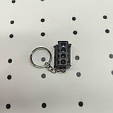 Брелок блок циліндрів 4х циліндровий металевий, фото 4