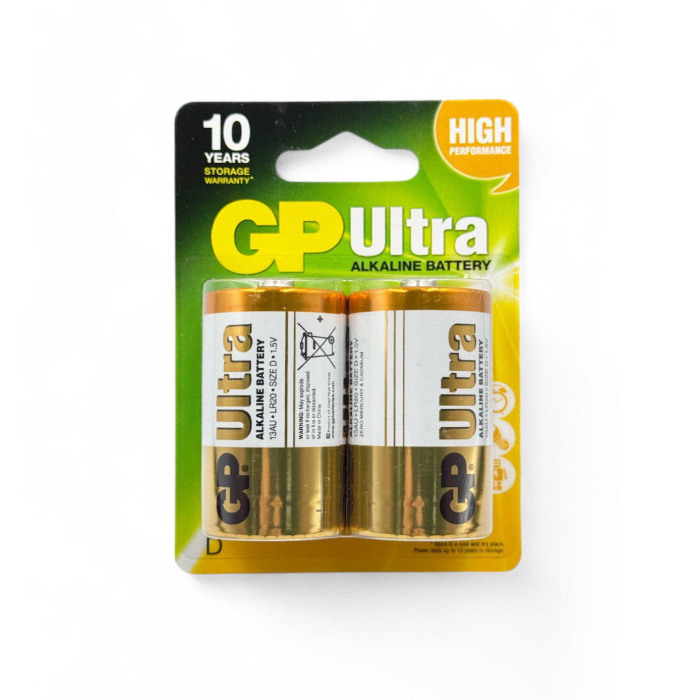 Батарейки D (LR20) GP Ultra Alkaline (1.5v) 2шт.