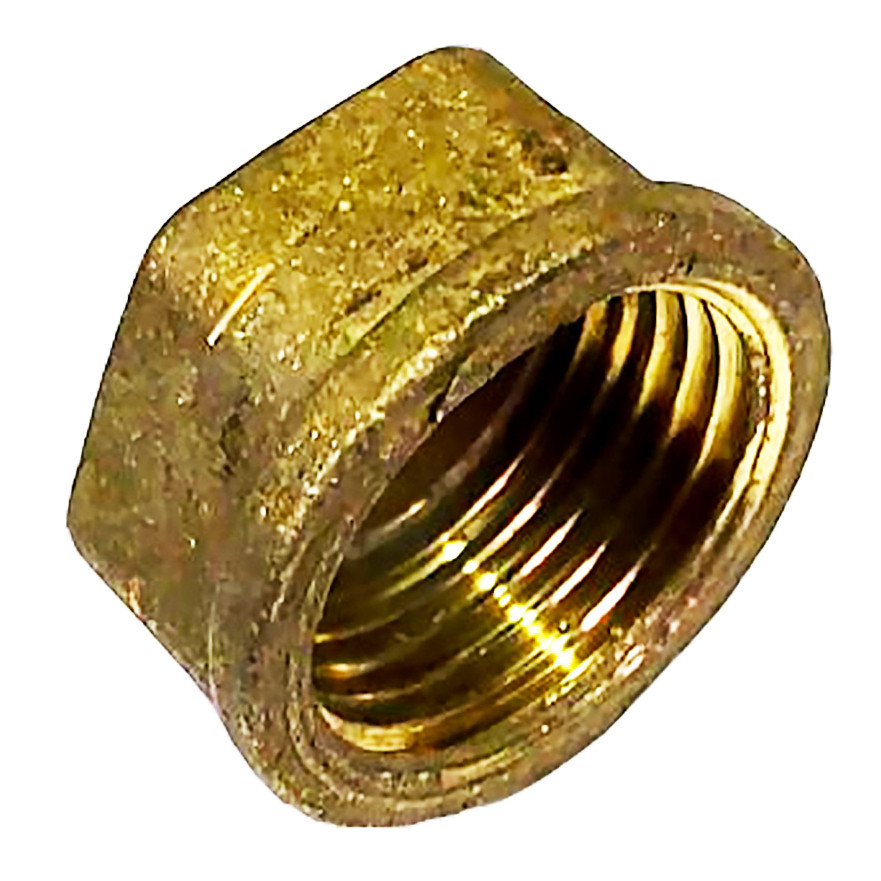 Заглушка для ветиля газового балона з лівим різьбленням G 21.8 LH різьблення метричне М22 х 1,5 мм латунь, фото 1