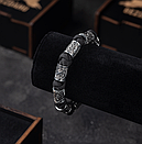 Браслет чоловічий із паракорду та сталі VIKINGS AXES чорний з Датською сокирою 16-18 см, фото 3