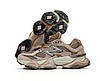Жіночі та чоловічі кросівки New Balance 9060 Light Brown Коричневі Взуття Нью Баланс 9060 замша текстиль повсякденні демісезон, фото 4