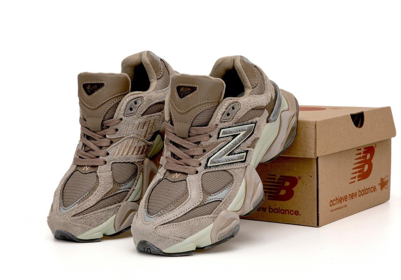 Жіночі кросівки New Balance 9060 Light Brown Коричневі Взуття Нью Баланс 9060 замша текстиль повсякденні демісезон
