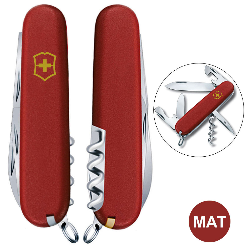 Швейцарський складаний ніж Victorinox SPARTAN MAT червоний матовий лак з жовт.лого 1.3603.M0008p