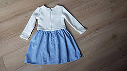 Дитяча тепла сукня у вільному пошитті з принтом розміри 110-134, фото 3