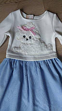 Дитяча тепла сукня у вільному пошитті з принтом розміри 110-134, фото 4