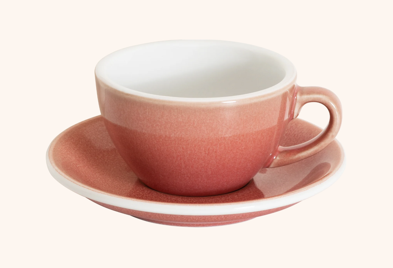 LOVERAMICS EGG Potter капучино чашка і блюдце (беррі) 200 мл