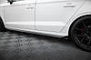 Пороги Audi A3 8V рестайл (16-20) тюнінг обвіс леза спідниця елерон, фото 4