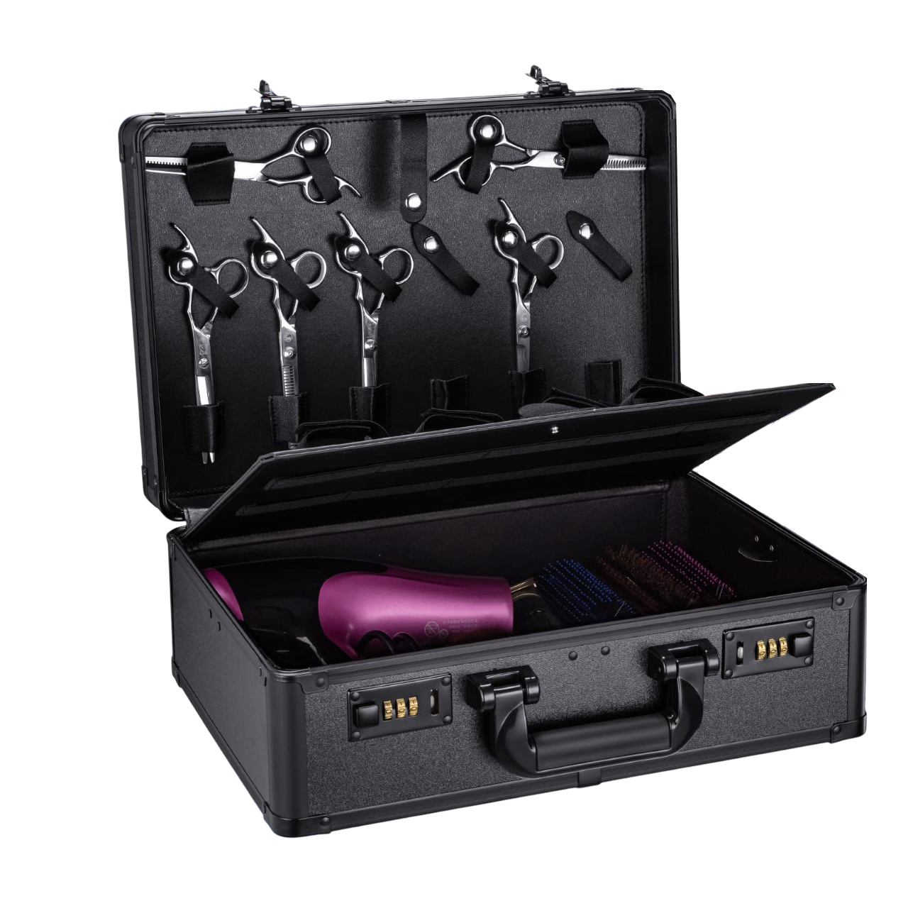 Кейс з кодовим замком для перукарських інстрементів Hots Professional Barber Tool Box Black (HP22602), фото 1