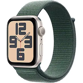 Apple Watch SE 2 2024 GPS 44mm Starlight Aluminium with Lake Green Sport Loop MXEW3, фото 3
