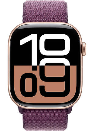 Apple Watch Series 10 GPS 46mm Rose Gold Aluminum Case with Light Plum Sport Loop MWWV3, фото 1
