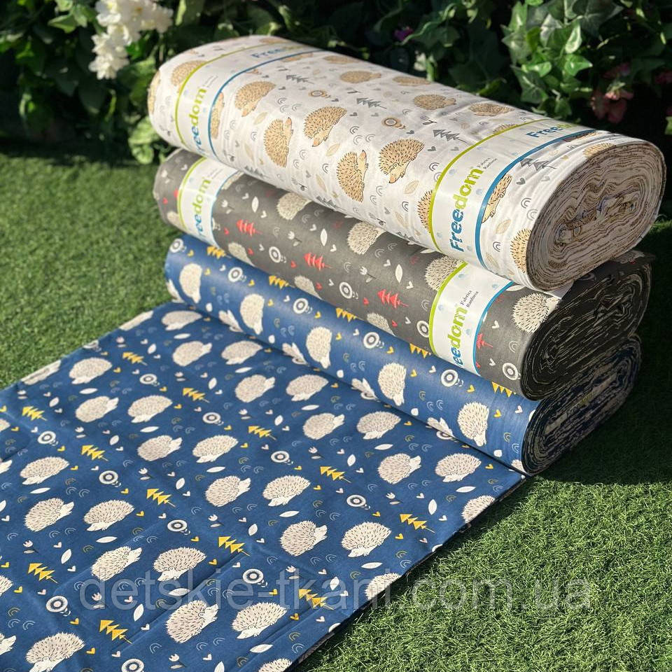 Тканина ранфорс оптом "Їжачки" (рулонами), фото 1