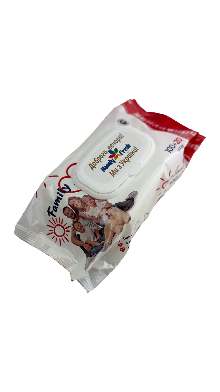 Волога серветка Handy Fresh з клапаном, 120 ш